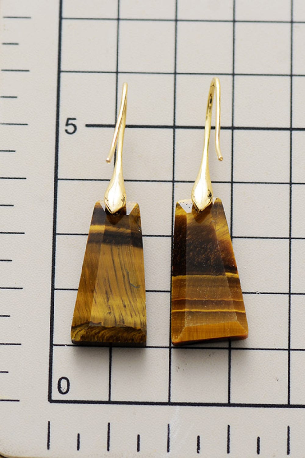 Geometrical Natural Stone Dangle Earrings Handmade - Body By J'ne