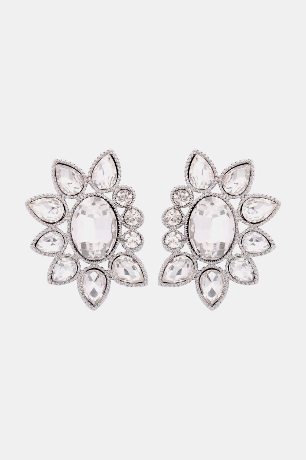 Geometrical Shape Glass Stone Dangle Earrings - Body By J'ne