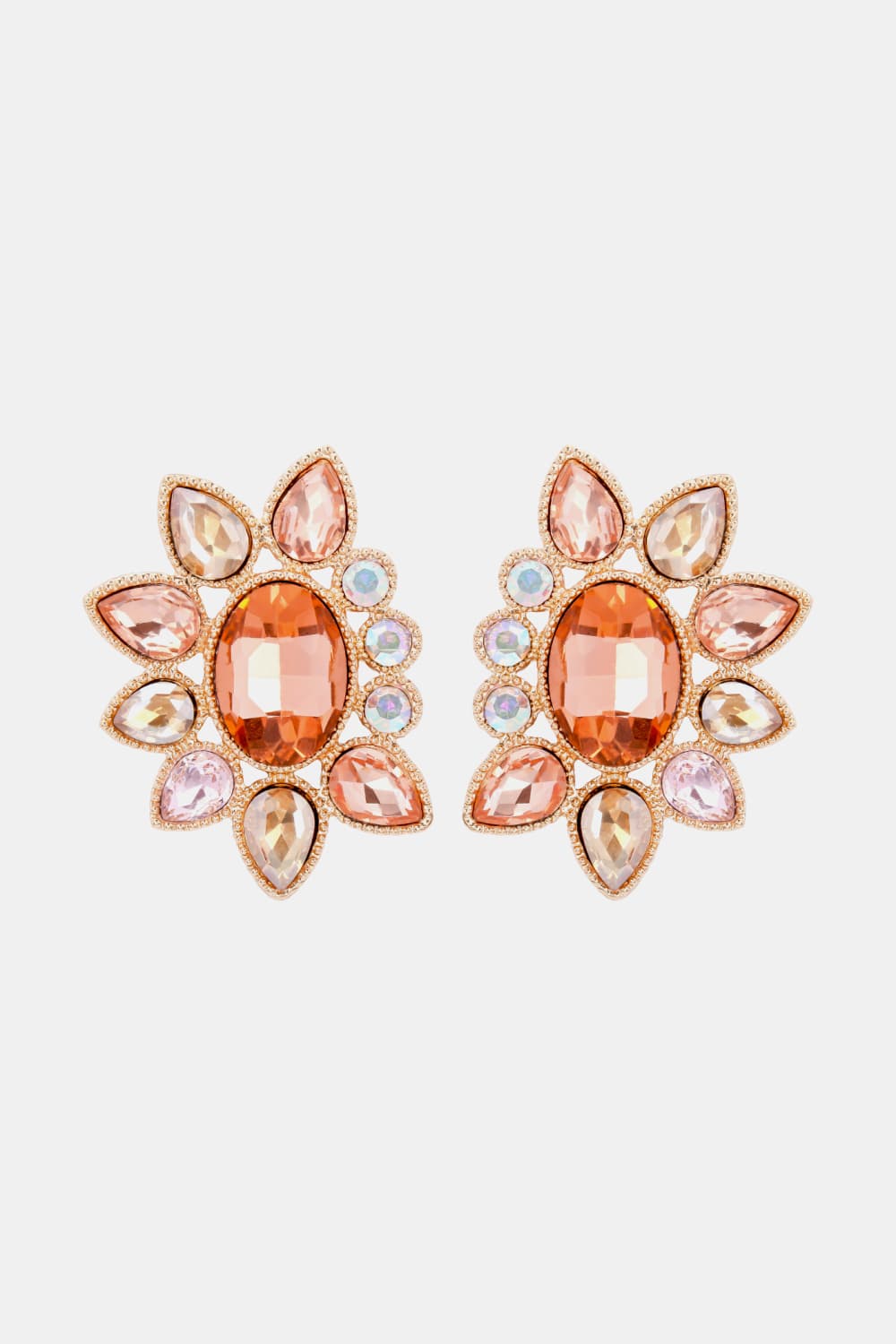 Geometrical Shape Glass Stone Dangle Earrings - Body By J'ne