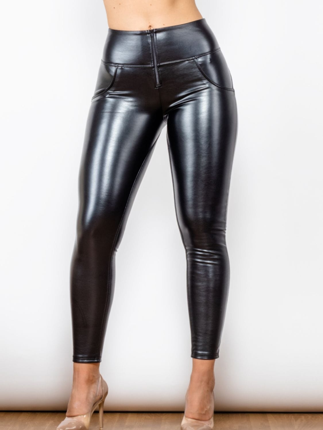 Glossy PU Leather Long Pants - Body By J'ne