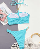 Halter Neck Chain Detail Two-Piece Bikini Set - Body By J'ne