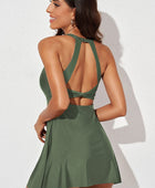 Halter Neck Open Back Swim Dress - Body By J'ne