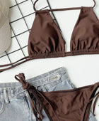 Halter Neck Ruched Bikini Set - Body By J'ne