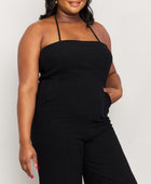 Halter Neck Wide Leg Jumpsuit with Pockets - Body By J'ne