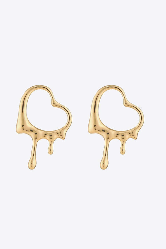 Heart Zinc Alloy Earrings - Body By J'ne