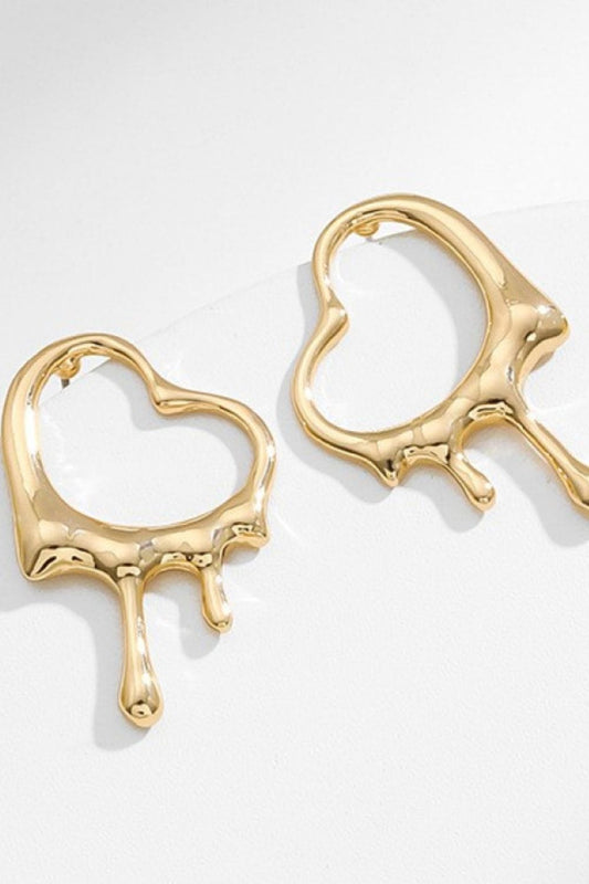 Heart Zinc Alloy Earrings - Body By J'ne