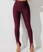 High Waist Slit Skinny Pants - Body By J'ne