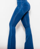 High Waist Zip Detail  Flare Long Jeans - Body By J'ne