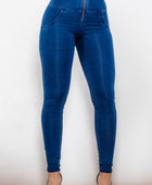 High Waist Zip Up Skinny Long Jeans - Body By J'ne