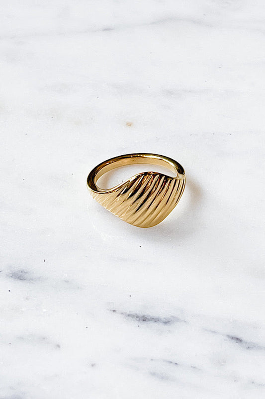 Natural Elements Twill Line Gold Ring - Body By J'ne