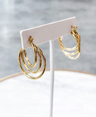 Natural Elements Triple Threat Gold Hoop - Body By J'ne