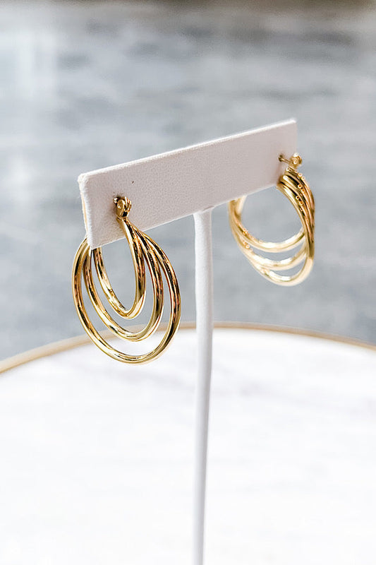 Natural Elements Triple Threat Gold Hoop - Body By J'ne