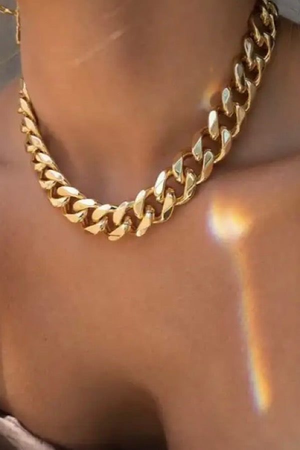 Natural Elements Gold Chunky Chain Necklace - Body By J'ne