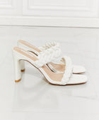 In Love Double Braided Block Heel Sandal in White - Body By J'ne