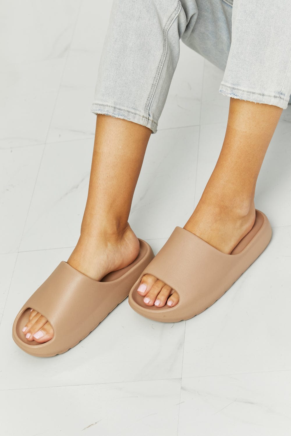 In My Comfort Zone Slides in Beige - Body By J'ne