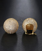 Inlaid Cubic Zirconia Brass Earrings - Body By J'ne