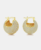 Inlaid Cubic Zirconia Brass Earrings - Body By J'ne