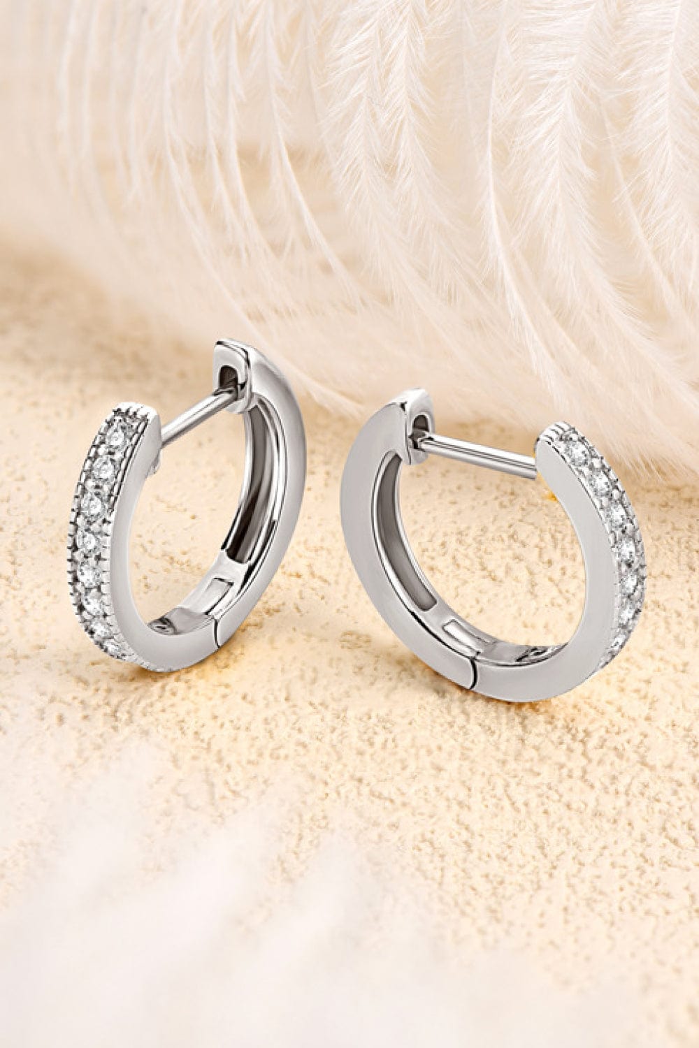 Inlaid Moissanite Hoop Earrings - Body By J'ne