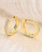 Inlaid Moissanite Hoop Earrings - Body By J'ne