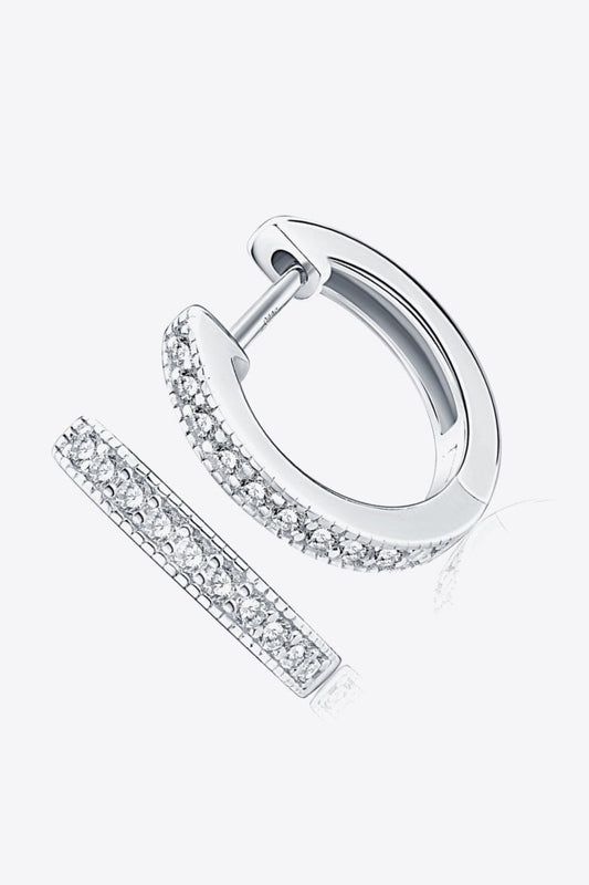 Inlaid Moissanite Hoop Earrings - Body By J'ne