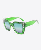 Inlaid Rhinestone Polycarbonate Sunglasses - Body By J'ne