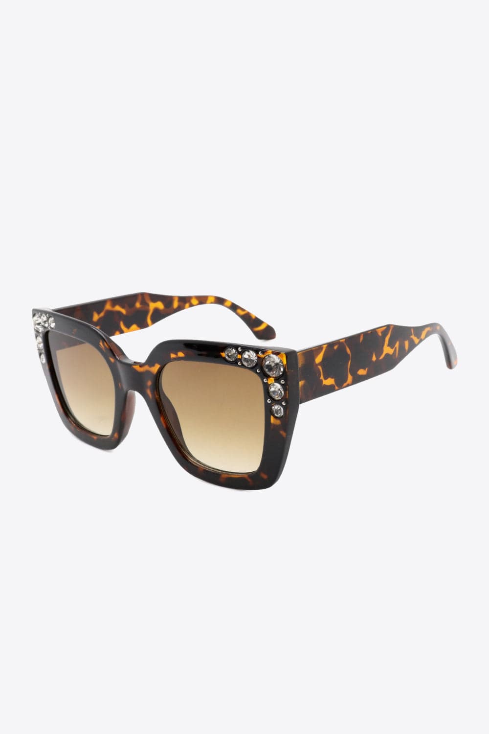 Inlaid Rhinestone Polycarbonate Sunglasses - Body By J'ne