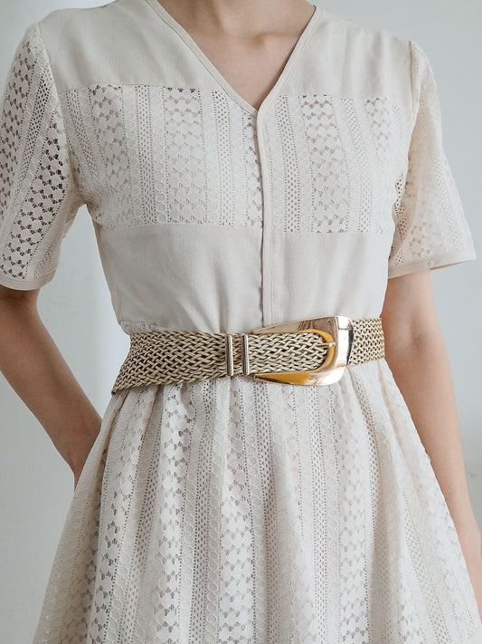 Irregular Buckle Braid Belt - Body By J'ne