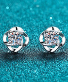 It's Your Day Moissanite Rhodium-Plated Stud Earrings - Body By J'ne