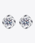 It's Your Day Moissanite Rhodium-Plated Stud Earrings - Body By J'ne