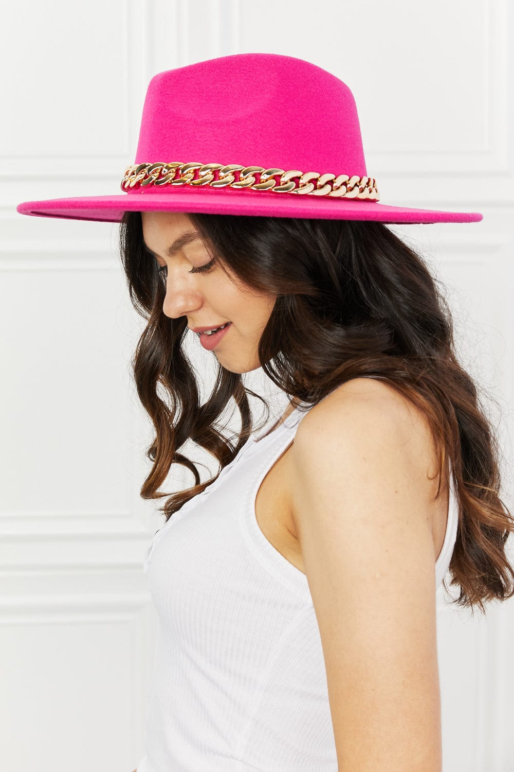 Keep Your Promise Fedora Hat in Pink - Body By J'ne