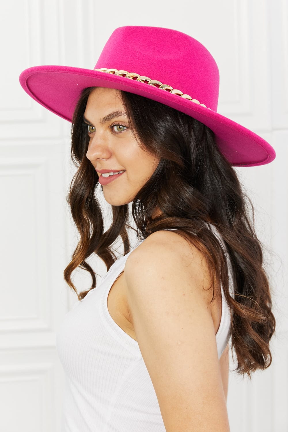 Keep Your Promise Fedora Hat in Pink - Body By J'ne