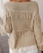 Boho Fringed Knitted Sweater - Body By J'ne