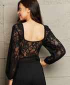 Lace Long Sleeve Bodysuit - Body By J'ne