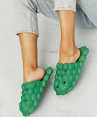 Laid Back Bubble Slides in Green - Body By J'ne