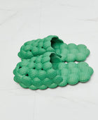 Laid Back Bubble Slides in Green - Body By J'ne