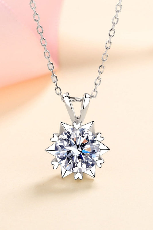 Learning To Love 925 Sterling Silver Moissanite Pendant Necklace - Body By J'ne