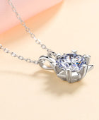 Learning To Love 925 Sterling Silver Moissanite Pendant Necklace - Body By J'ne