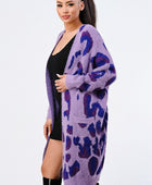 Leopard Angora Sweater Oversized Cardigan - Body By J'ne