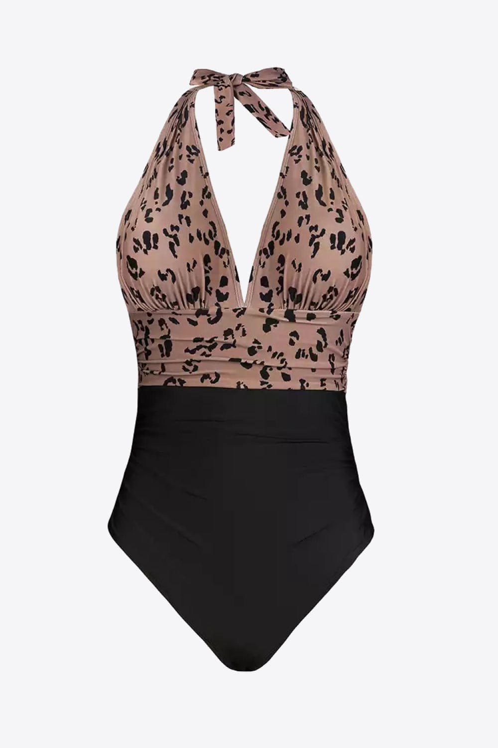 Leopard Halter Neck One-Piece Swimsuit - Body By J'ne