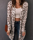 Leopard Long-Sleeve Open Front Cardigan - Body By J'ne