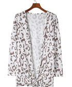 Leopard Long-Sleeve Open Front Cardigan - Body By J'ne