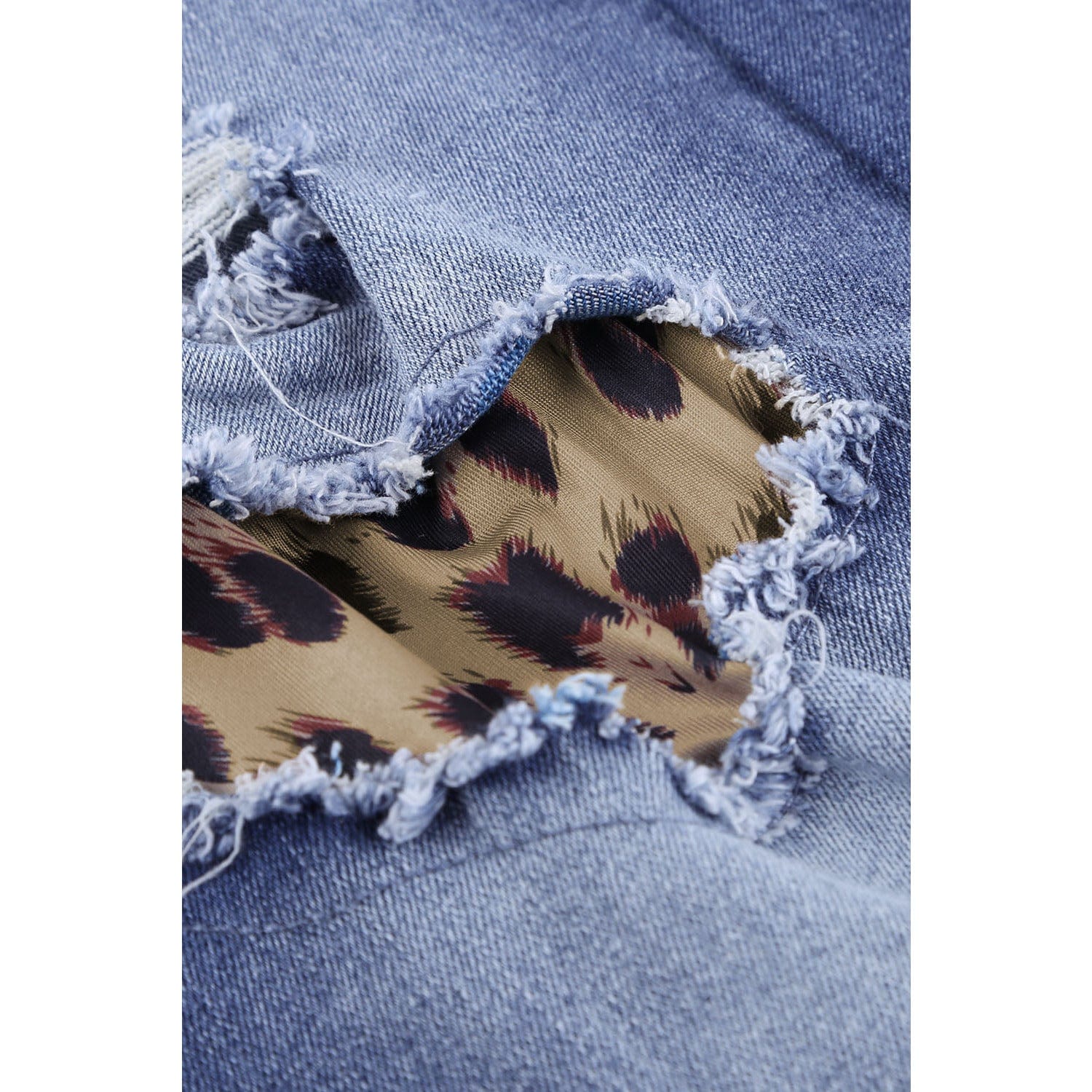 Leopard Patchwork Distressed Jeans - Body By J'ne
