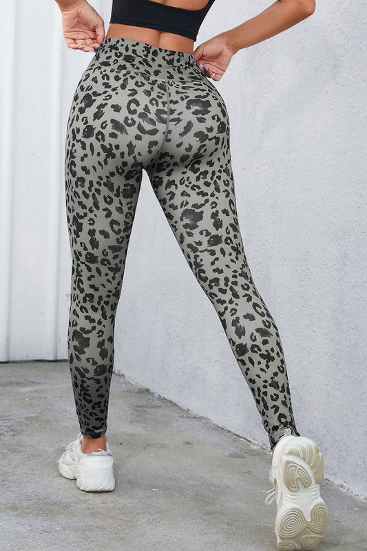 Leopard Print Wide Waistband Leggings - Body By J'ne