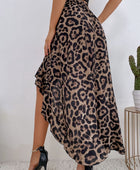 Leopard Ruffle Hem High-Low Skirt - Body By J'ne