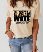 Letter Graphic Cuffed Round Neck Tee Shirt - Body By J'ne