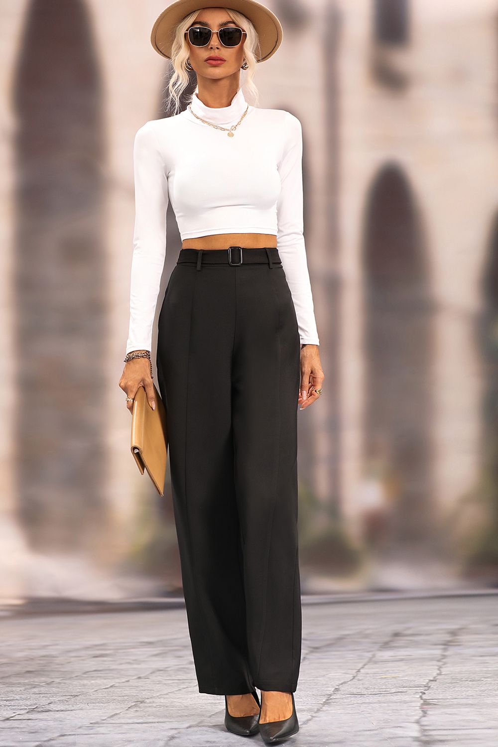 Long Loose Fit Straight Pants - Body By J'ne