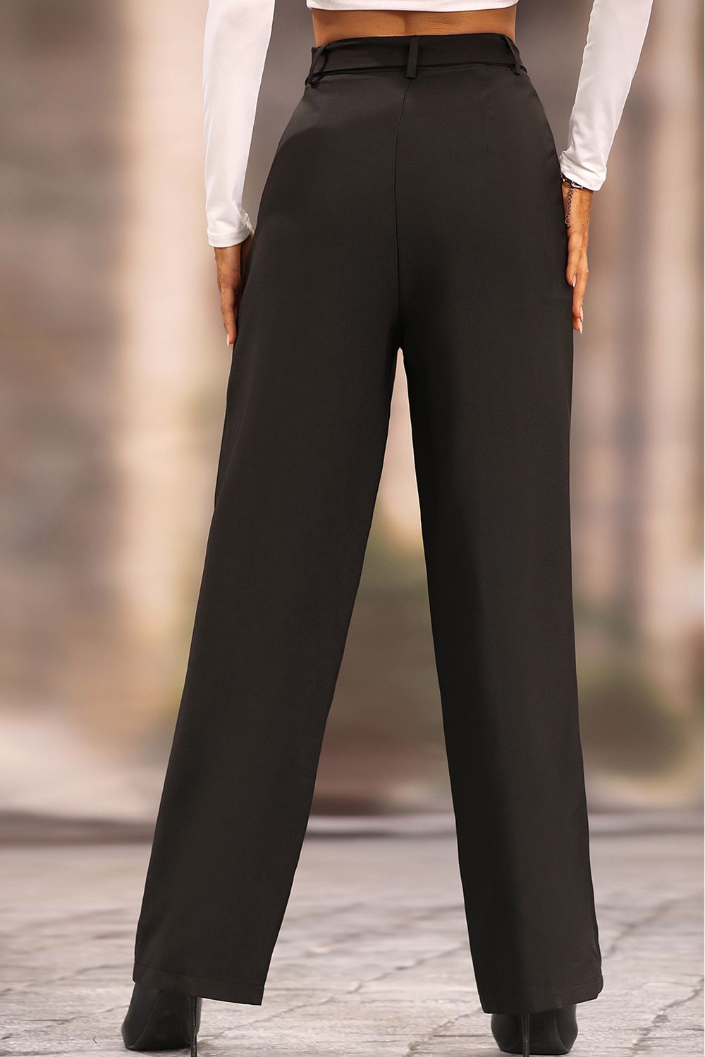 Long Loose Fit Straight Pants - Body By J'ne