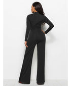 Long Sleeve Mock Neck Wide Leg Jumpsuit - Body By J'ne