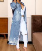 Duster Denim Raw Hem Jacket - Body By J'ne