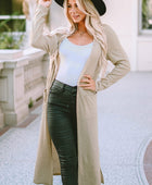 Long Sleeve Slit Cardigan with Pocket - Body By J'ne